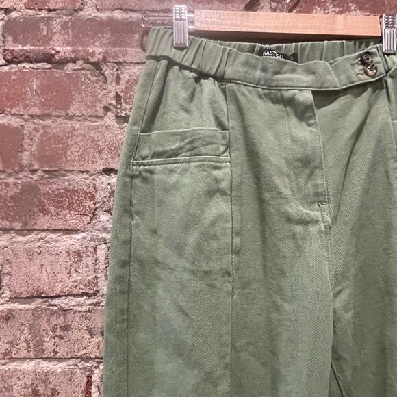 Nasty Gal Green Cargo Joggers Size 2 - Picture 2 of 5